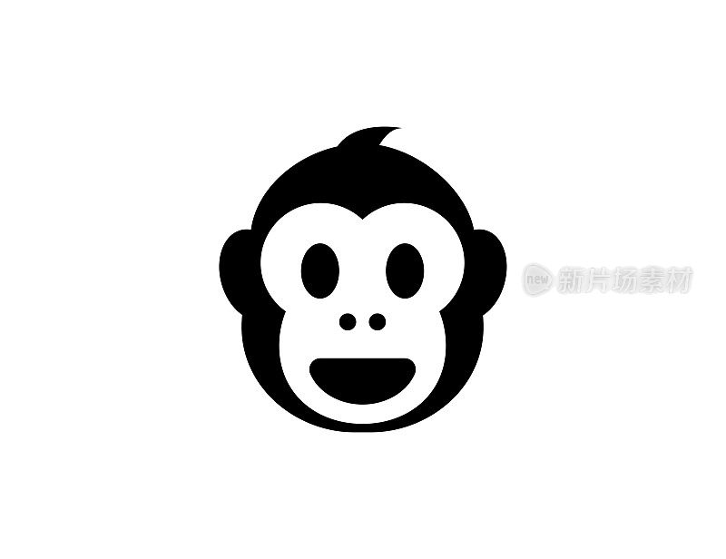 Monkey face icon. Isolated monkey head symbol - Vector